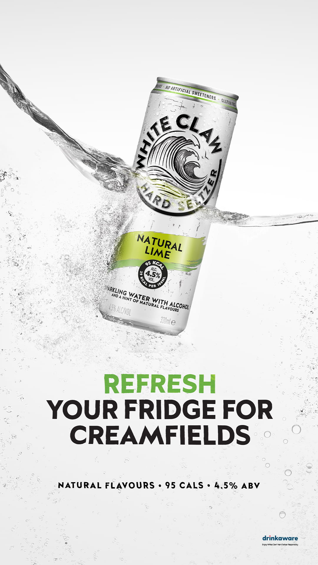 White Claw Creamfields OOH creative